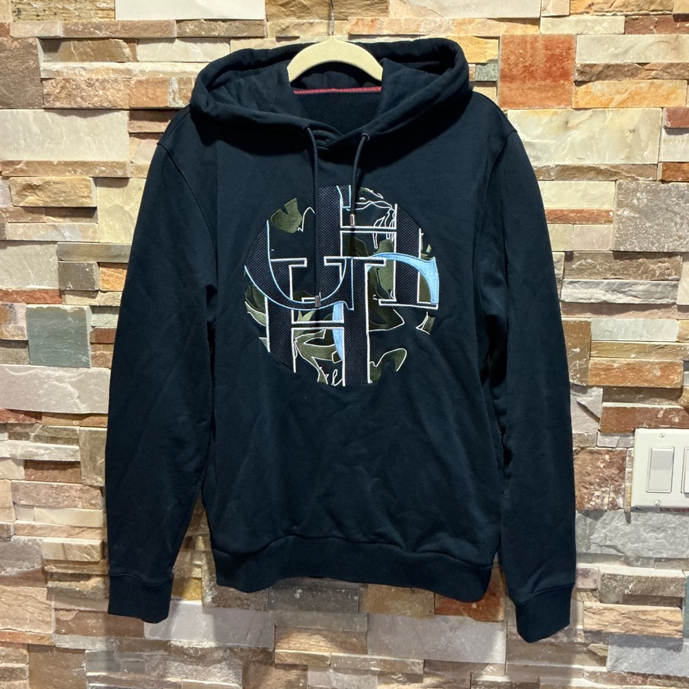Carolina Herrera Black Hoodie with Graphic Logo